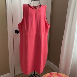 Plus size (22) pink lined dress by J.Crew